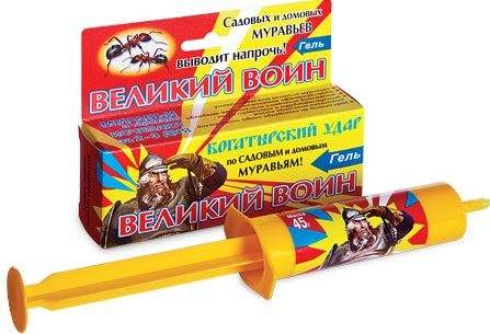 Великий воин гель 45гр от садовых и домашних муравьев