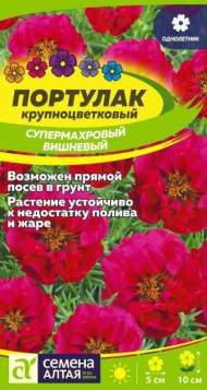 Портулак Супермахровый Вишневый (семена Алтая) 0,02 гр