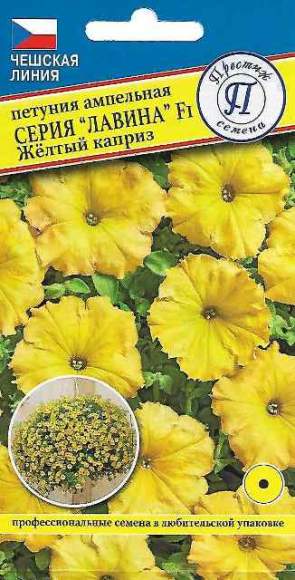 Петуния ампельная Лавина Желтый каприз F1 (престиж) 5 шт – купить в г. Москва Петуния ампельная Лавина Желтый каприз F1 (престиж) 5 шт – купить в г. Москва