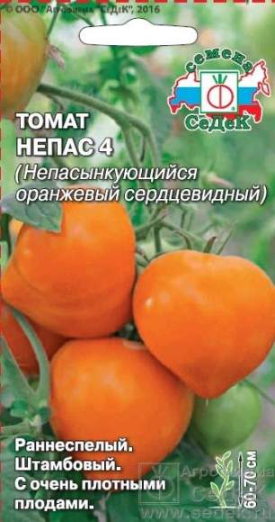  Томат Непас 4 оранжевый сердцевидный (с) 0,1гр 