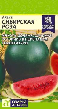 Арбуз Сибирская роза (семена Алтая) 1,0гр Арбуз Сибирская роза (семена Алтая) 1,0гр