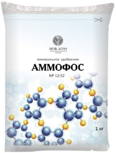 Аммофос N-12, P52, K-0 (Нов-Агро) 1кг  