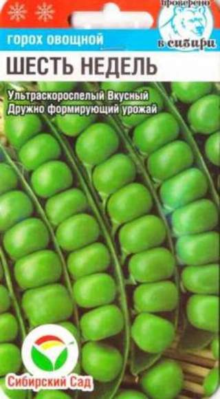 Горох 6 недель овощной (сибирский сад) 5,0 гр  – купить в г. Москва