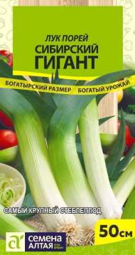 Лук порей Сибирский гигант (семена Алтая) 0,5 гр Лук порей Сибирский гигант (семена Алтая) 0,5 гр